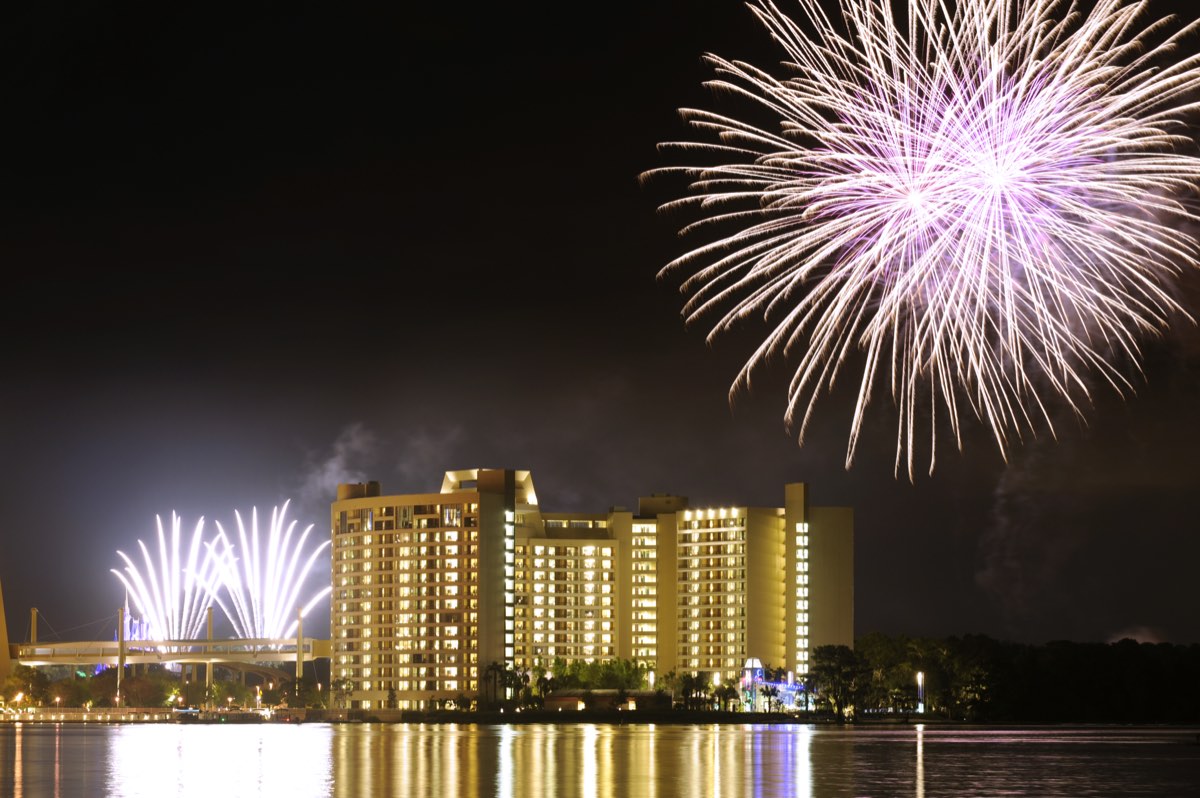 Bay Lake Tower at Disney's Contemporary Resort seen from outside